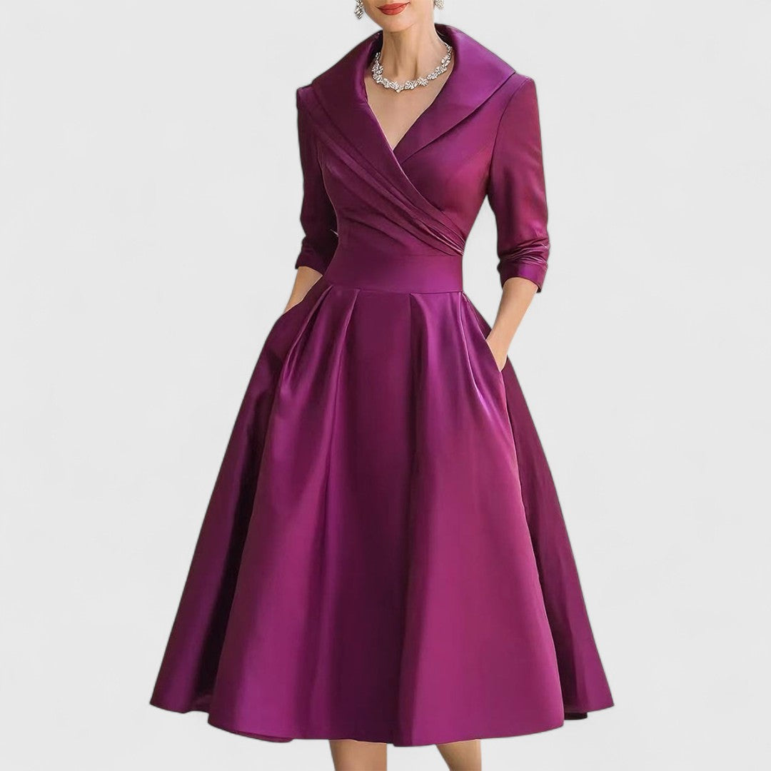 Rosalie | Elegante abito midi con una sottile lucentezza