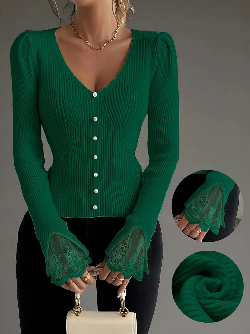 NÉLIA™|MAGLIA ELEGANTE SCOLLO V